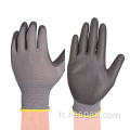 Gants en polyuréthane nylon noir de haute qualité de haute qualité